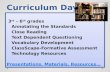 Curriculum Days 3 rd – 6 th grades Annotating the Standards Close Reading Text Dependent Questioning Vocabulary Development ClassScape-Formative Assessment.