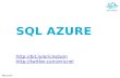 SQL AZURE Eric Nelson Application Architect, Microsoft //bit.ly/ericnelson |  .