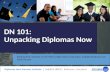 DN 101: Unpacking Diplomas Now Keeping Every Student on the Path to High School Graduation, College Readiness and Adult Success.