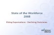 State of the Workforce 2008 Rising Expectations - Declining Outcomes.