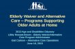 Elderly Waiver and Alternative Care – Programs Supporting Older Adults at Home 2013 Age and Disabilities Odyssey Libby Rossett-Brown - Elderly Waiver/Alternative.