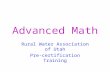 Advanced Math Rural Water Association of Utah Pre-certification Training.