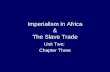 Imperialism in Africa & The Slave Trade Unit Two: Chapter Three.