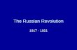 The Russian Revolution 1917 - 1921. Fall of the Tsar (Czar?) The __________________________ –Russia’s Congress Criticizes the war effort in 1916 Tsar.
