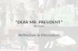 “DEAR MR. PRESIDENT” (By Pink) Reflection & Discussion.