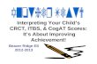 Interpreting Your Child’s CRCT, ITBS, & CogAT Scores: It’s About Improving Achievement! Beaver Ridge ES 2012-2013.