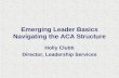 Emerging Leader Basics Navigating the ACA Structure Holly Clubb Director, Leadership Services.