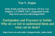 Yan Y. Kagan Dept. Earth and Space Sciences, UCLA, Los Angeles, CA 90095-1567, ykagan@ucla.edu,  Earthquakes and Fractures.