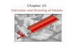 Chapter 15 Extrusion and Drawing of Metals. Direct-Extrusion Figure 15.1 Schematic illustration of the direct- extrusion process. Extrusion process: metal.
