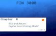 FIN 3000 Chapter 8 Risk and Return: Capital Asset Pricing Model Liuren Wu.