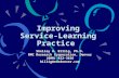 Improving Service-Learning Practice Shelley H. Billig, Ph.D. RMC Research Corporation, Denver (800) 922-3636 billig@rmcdenver.com.