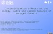 Intensification effects on the energy, water and carbon balance of managed forests Denis Loustau, Sébastien Lafont, Jean-Pierre Lagouarde, Christophe Moisy,