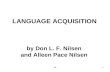 401 LANGUAGE ACQUISITION by Don L. F. Nilsen and Alleen Pace Nilsen.