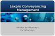 Lexpro Conveyancing Management Written by Attorneys for Attorneys.