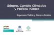 Género, Cambio Climático y Política Pública Esperanza Tuñón y Dolores Molina.