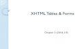 XHTML Tables & Forms
