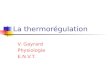 La thermorégulation V. Gayrard Physiologie E.N.V.T.
