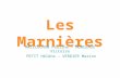 Les Marnières MAILLOCHON Pauline – MONCEAUX Victoire PETIT Hélène – VERDIER Marion.