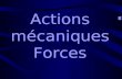 Actions mécaniques Forces. I Les actions mécaniques et leurs effets.