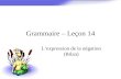 Grammaire – Leçon 14 Lexpression de la négation (Bilan)