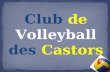 Club de Volleyball des Castors. Vérification du quorum Distribuer/ramasser les formulaires dinscription.