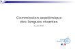 Commission académique des langues vivantes 8 juin 2011.