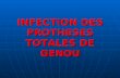 INFECTION DES PROTHESES TOTALES DE GENOU. Infection : la principale complication de larthroplastie Infection : la principale complication de larthroplastie.