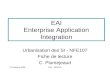 21 Octobre 2008EAI - NFE107 EAI Enterprise Application Integration Urbanisation des SI - NFE107 Fiche de lecture C. Plumejeaud.