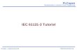 PLCopen Standardization in Industrial Control Programming PLCopen 1 printed at 29-5-2014  IEC 61131-3 Tutoriel.
