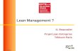 12/01/2006 Lean Management ? G. Beauvallet Projet Lean Entreprise Télécom Paris.