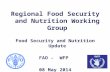 Regional Food Security and Nutrition Working Group Food Security and Nutrition Update FAO - WFP 08 May 2014.