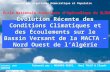 République Algérienne Démocratique et Populaire École Nationale Supérieure dHydraulique de BLIDA Évolution Récente des Conditions Climatiques et des Écoulements.