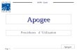 RNPV - Excel Page 1 Apogee Apogee Procédures d Utilisation.