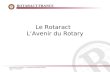 ROTARACT FRANCE Présentation du Rotaract – Coordination Nationale Rotaract France – Cyril Noirtin / 1 Le Rotaract L‘Avenir du Rotary.