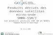 Produits dérivés des données satellites micro-onde SMMR-SSM/I (et produits associés ERA 40 et NARR) Stéphane Poirier et Alain Royer 30 avril 2008.