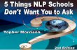 5 Things NLP Schools Dont Want to Ask You - By Topher Morrison