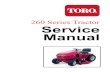 Toro WheelHorse 260 Series service manual