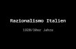 Razionalismo Italien 1920/30er Jahre. Inhaltsverzeichnis Rationalismus Gruppo Sette Giuseppe Terragni verschiedene Gebäude Casa del Fascio.