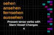 Sehen ansehen fernsehen aussehen Present tense verbs with Stem Vowel Changes 4.