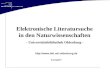 Elektronische Literatursuche in den Naturwissenschaften - Universitätsbibliothek Oldenburg -  Kontakt?