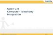 DeTeWe Telecom AG / Vetriebsinformation Open CTI – Computer Telephony Integration.