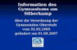 Information des Gymnasiums am Silberkamp über die Verordnung der Gymnasialen Oberstufe vom 02.02.2005 geändert am 01.08.2007.
