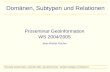 Proseminar Geoinformation – November 2004 - Jean-Michel Fischer - Domänen, Subtypen und Relationen Domänen, Subtypen und Relationen Proseminar Geoinformation.