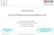 Business Process 1 Vorlesung Geschäftsprozessmodellierung, Rel. 5.01Dr. Robert Freidinger Vorlesung Geschäftsprozessmodellierung Berufsakademie Stuttgart.
