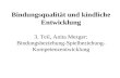 Bindungsqualität und kindliche Entwicklung 3. Teil, Anita Mezger: Bindungsbeziehung-Spielbeziehung- Kompetenzentwicklung.