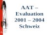 AAT – Evaluation 2001 – 2004 Schweiz. Stichprobe 18 männliche Jugendliche Alter: 14-18 Jahre.
