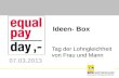 Tag der Lohngleichheit von Frau und Mann 07.03.2013 Ideen- Box.