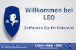Learn – Earn – Own  All rights reserved 2013 Learning Enterprises Organisation Ltd Willkommen bei LEO Entfachen Sie Ihr Potential.
