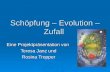 Schöpfung – Evolution – Zufall Eine Projektpräsentation von Teresa Janz und Teresa Janz und Rosina Tropper.