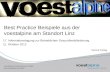 Voestalpine Standortservice GmbH  Best Practice Beispiele aus der voestalpine am Standort Linz 17. Informationstagung zur Betrieblichen.